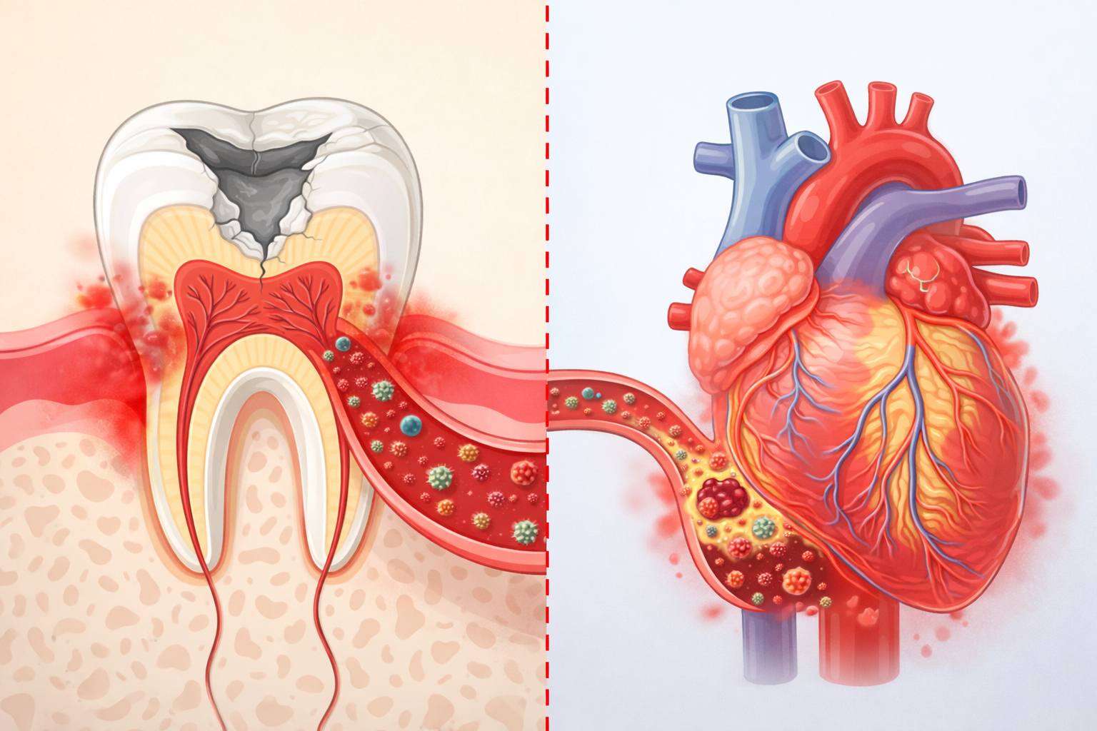 Zubní kaz a chronický zánět: dopad na srdce, cévy a klouby